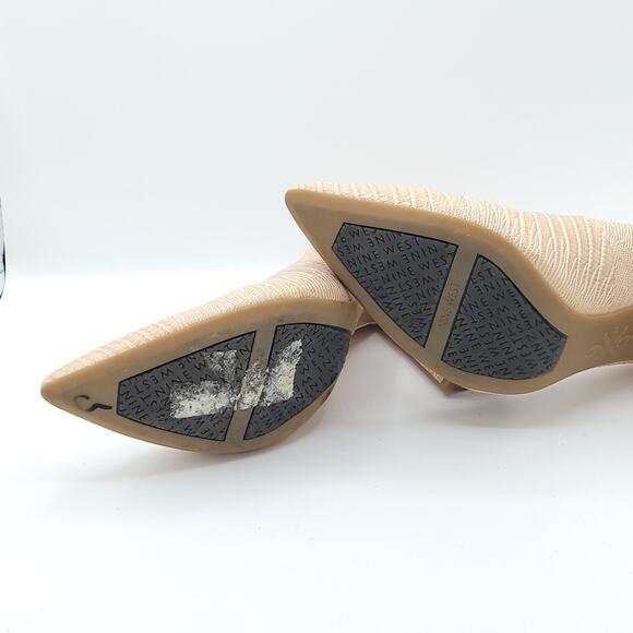 Nine West 9x9 Beige faux Snakeskin heels Pumps women's Size 8 - Picture 5 of 9